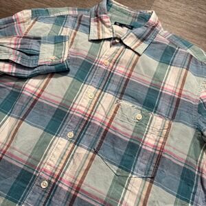 Gap Shirt Mens XL Blue Plaid Classic‎ Button Up Long Sleeve Preppy Minimal Adult
